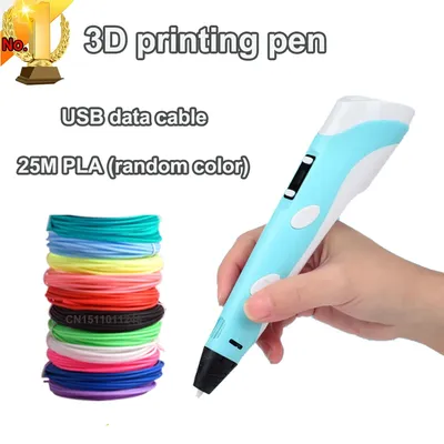 Electronic 3D Printing Pen With LED Display 25M PLA Filament Children USB Drawing Tool Drawing Toy