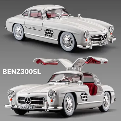 1:24 Benzs 300SL Alloy Car Model Diecasts Metal Toy Classic Vehicles Car Model Simulation Sound