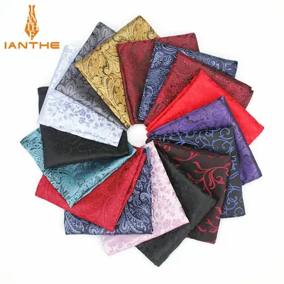 Men's Pocket Square Paisley Pattern Handkerchief Fashion Hanky For Men Business Suits Hankies