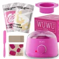 Kit d'épilation WUWUVISTA Kit de cire d'épilation cire fondue plus chaude perles de cire visage/brésilien/corps complet/Bikini/peau sensible (11 articles)