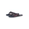 Zehentrenner TOMMY HILFIGER "CORPORATE HILFIGER BEACH SANDAL", Herren, Gr. 44, blau (dunkelblau), Textil, casual, Schuhe, Sommerschuh, Flats, Bequemschuh mit Streifen