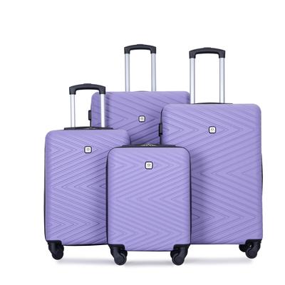 Durable Expandable 4 Piece Luggage Set with TSA Approved Lock, Silent Spinner Wheels, Telescopic Handle, for Travel