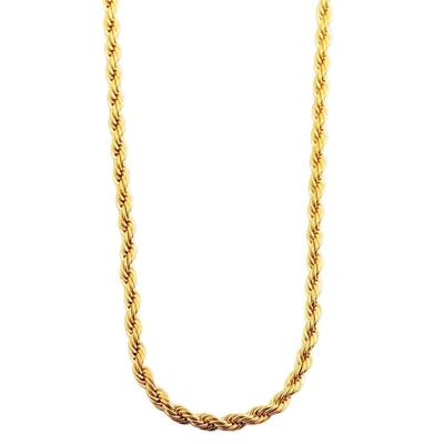 Kette ohne Anhänger ADELIA´S "Neuheit 2025 - Damen Edelstahl Kordelkette Halskette" Gr. 60, gold, Halsketten, Damen, 60, Edelstahl Image