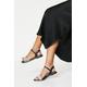 Dorothy Perkins Womens Wide Fit Fern Embellished Flat Sandals - Black - Size UK 3 | Dorothy Perkins Sale | Discount Designer Brands