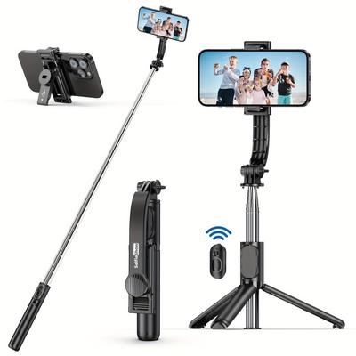 TEMU New Selfie Stick L02 Extended 1 Meter Telescopic Pole Selfie Stick Compatible With Camera Selfie Stick Black Image