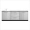 NewAge Outdoor Kitchens Stainless Steel 4-Piece Outdoor Kitchen Set with Countertops