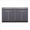 NewAge Outdoor Kitchens Aluminum Slate 3-Piece Outdoor Kitchen Set with Countertops