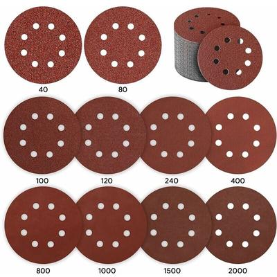 Schleifscheibe, 80 Stück 125 mm Schleifscheibe Schleifpapier Schleifscheibe für Exzenterschleifer Image