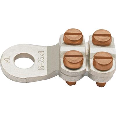 584R8 Ringkabelschuh 4 Schrauben Querschnitt (max.)=25 mm² Loch-Ø=8.5 mm Unisoliert Metall 1 Image