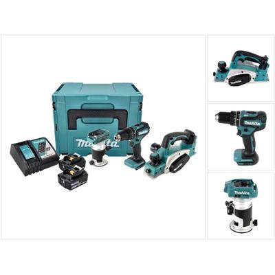 Dlx 3116 tj Akku Combo Kit dhp 485 Akku Schlagbohrschrauber + dkp 180 Akku Hobel + drt 50 Akku Image