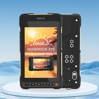 HUGEROCK X70 7" Rugged Tablet for Motorcycle/Outdoor Navigation, 2600nit, GPS Positioning, External Antenna Android 13 Tablet