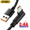 NNBILI Micro USB Cable 90 Degree USB Cable For Samsung S7 Xiaomi Android Smartphone Phone UsbC Cable