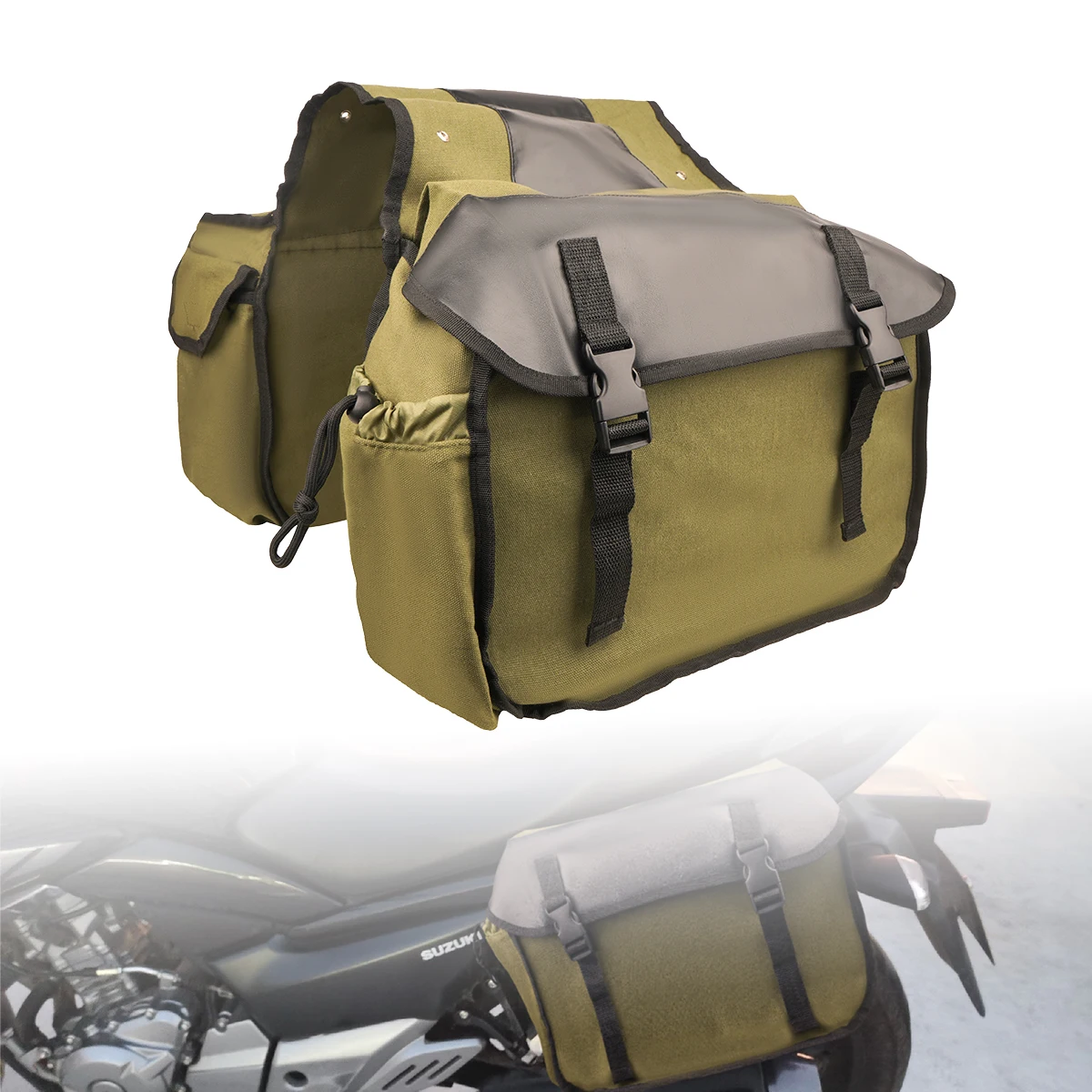 Touring Motorrad Tasche wasserdichte Tasche Gepäck tasche Reit ausrüstung Rucksack Seite Werkzeuge Tasche Fahrrad Rücksitz Tasche Image