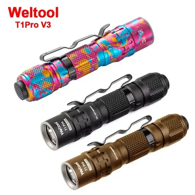 2025 New Weltool T1Pro V3 Candy AA/14500 EDC Rechargeable Flashlight LED Mini Flashlights Camping Portable Torch Light фона