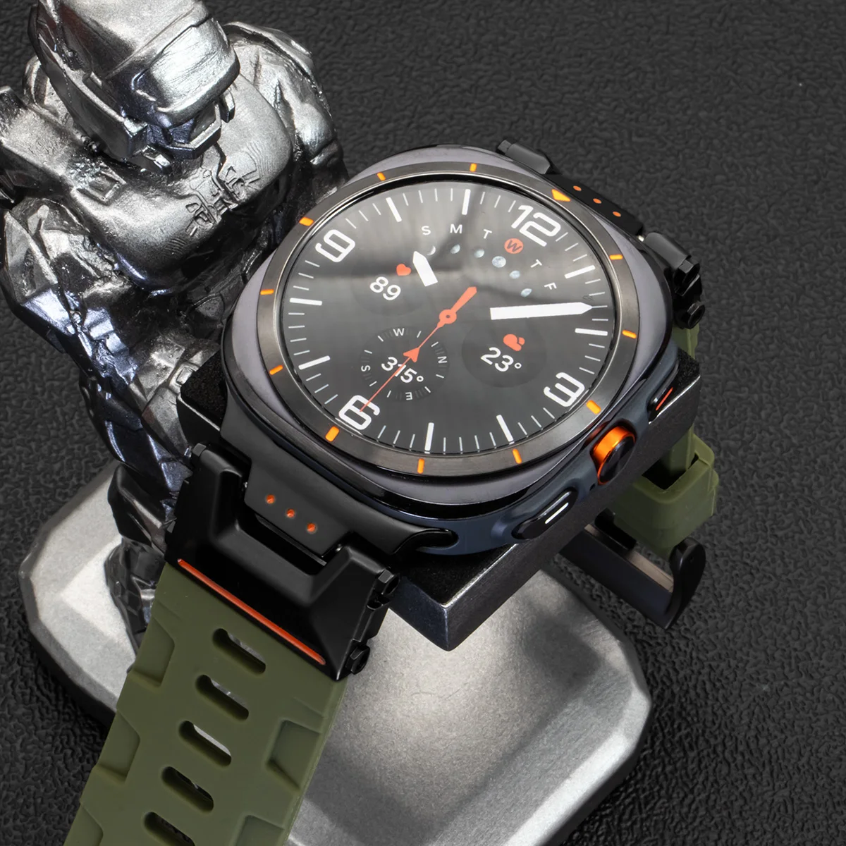 Weiches Silikon-Schlaufenarmband für Samsung Galaxy Watch Ultra, 47 mm, luxuriöses Herren-Sportarmband für Galaxy Ultra, ohne Lücken, gebogenes Endarmband Image