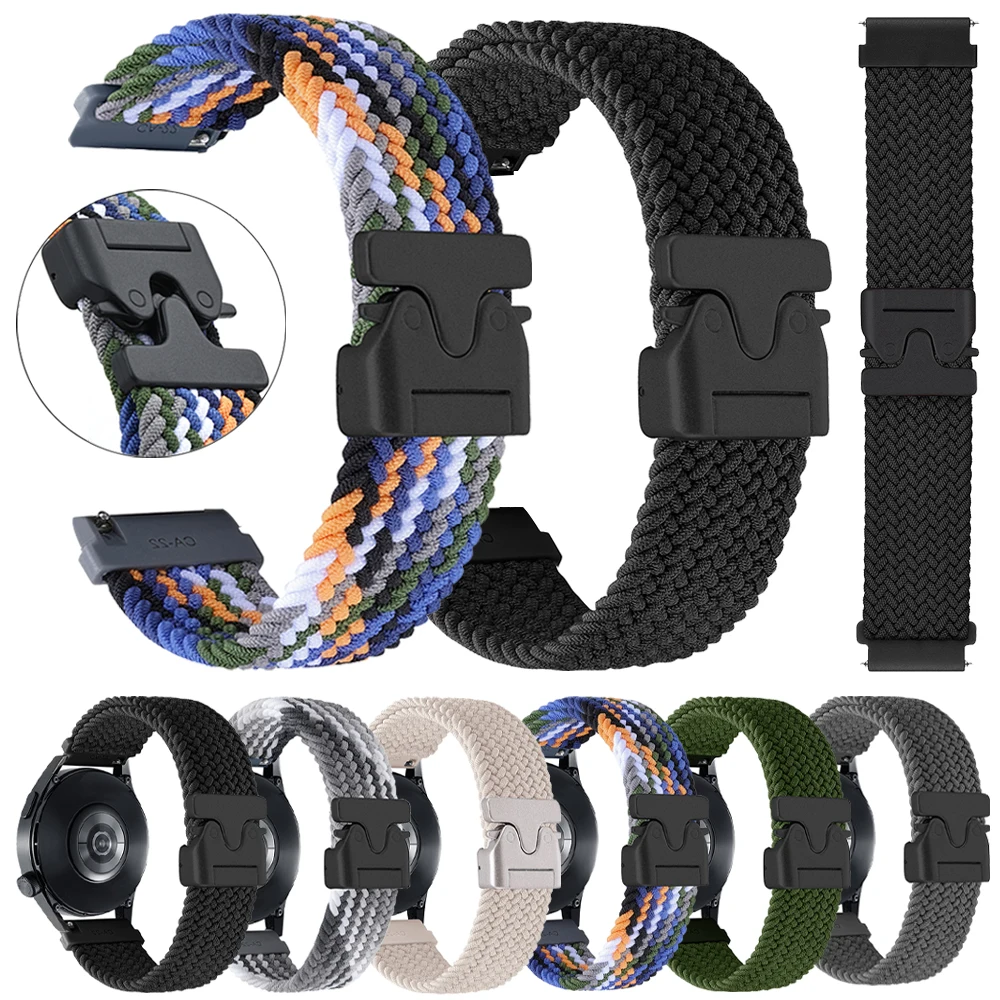 1 Stück 22 mm 20 mm Armband für Garmin Venu 2 3 Forerunner 255 265 165 Nylon geflochtenes Loop-Armband für Garmin Approach S50 Uhrenarmband Image