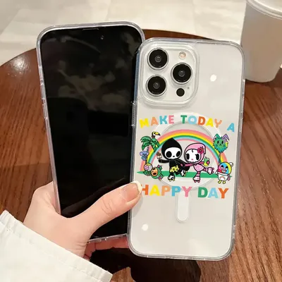 Japan T-Tokidoki Phone Case Magnetic For IPhone 16 14 13 11 12 15 Pro Max X XR XS Plus SE Soft Clear Tpu Cover