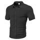 Per uomo Camicia Camicia Estiva Camicia casual Camicia da Spiaggia Camicia con Bottoni Nero Bianco Borgogna Blu marino Kaki Manica Corta Semplice Colletto a Camicia Vacanza Camicia hawaiana Tasca