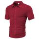 Per uomo Camicia Camicia Estiva Camicia casual Camicia da Spiaggia Camicia con Bottoni Nero Bianco Borgogna Blu marino Kaki Manica Corta Semplice Colletto a Camicia Vacanza Camicia hawaiana Tasca