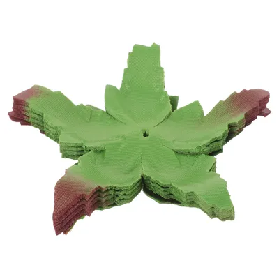 50 Pcs Artificial Flowers Torus DIY Materials Sepals Fabric Manual Green Simulated Calyxes Petals