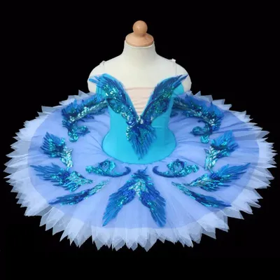 Blue Bird Professional Ballet Tutu For Child Ballerina Dress Figure Skating Performance Dress Tutus