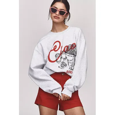 By Anthropologie Ciao Roma Graphic Sweatshirt