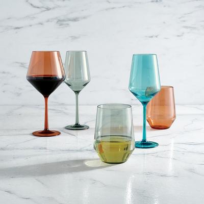Set of 6 Sole Acrylic Glassware Collection - Terracotta, Terracotta Sauvingnon Blanc Glass - Frontgate