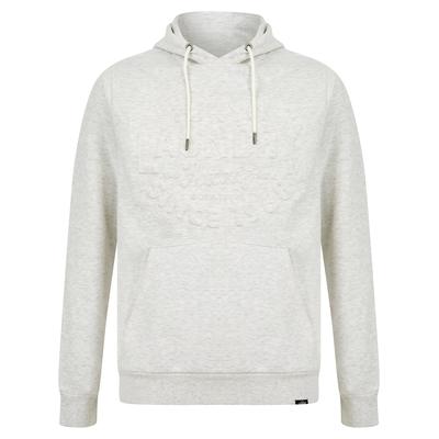 Hoodies / Sweatshirts Tides Embossed Motif Brushback Fleece Pullover Hoodie in Ice Grey Marl / S - Tokyo Laundry