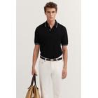 Poloshirt BUGATTI, Herren, Gr. 3XL, 290, schwarz, 100% Baumwolle, unifarben, casual, normal, ohne Ausschnitt, Kurzarm Rippbündchen, Shirts, mit Kontraststreifen und Bruststickerei