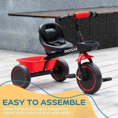 3-Wheel Recreation Ride-On Toddler Tricycle with Bell