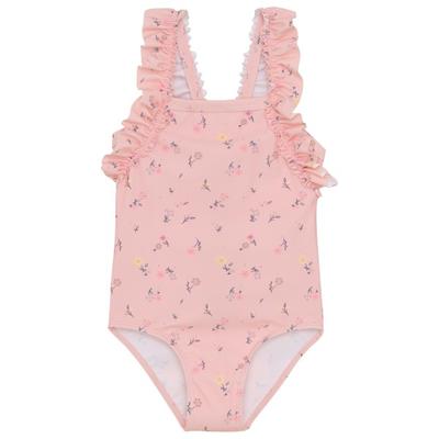 Color Kids - Kid's Swimsuit with Frills AOP - Badeanzug Gr 98 rosa Image