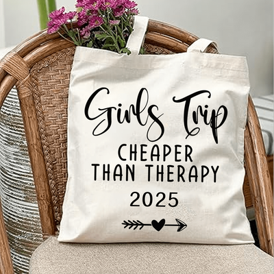 TEMU Girls Trip 2025 Polyester Tote Bag - , Large Capacity, Trendy Handbag For Outdoor Picnic, Party, Shopping, Travel Gifts, Girls Purse Image