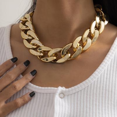 TEMU 1 European And American Bohemian Style Acrylic Golden Women's Necklace Image