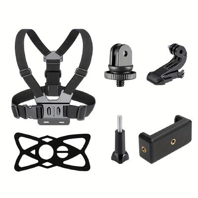 TEMU Mobile Phone Chest Strap Mount Chest Harness Holder For Vlog/pov Chest Mount For Cellphone Image
