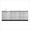 NewAge Outdoor Kitchens Stainless Steel 4-Piece Outdoor Kitchen Set with Countertops and Covers