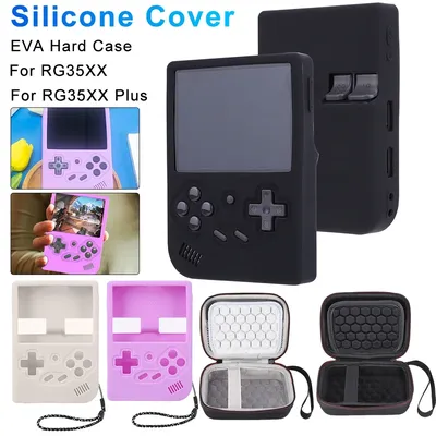 Silikons chutz hülle mit Lanyard für rg35xx plus/rg35xx h Handheld-Spiele konsole tragbares Trage Image