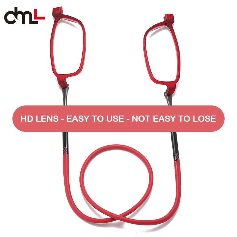 DML Ultraleichte Lesebrille Menr Lesebrille Hängende Stretch Frauen Anti-müdigkeit Presbyopie Unise Brille Dioptrien + 1,5 + 3,5 Image