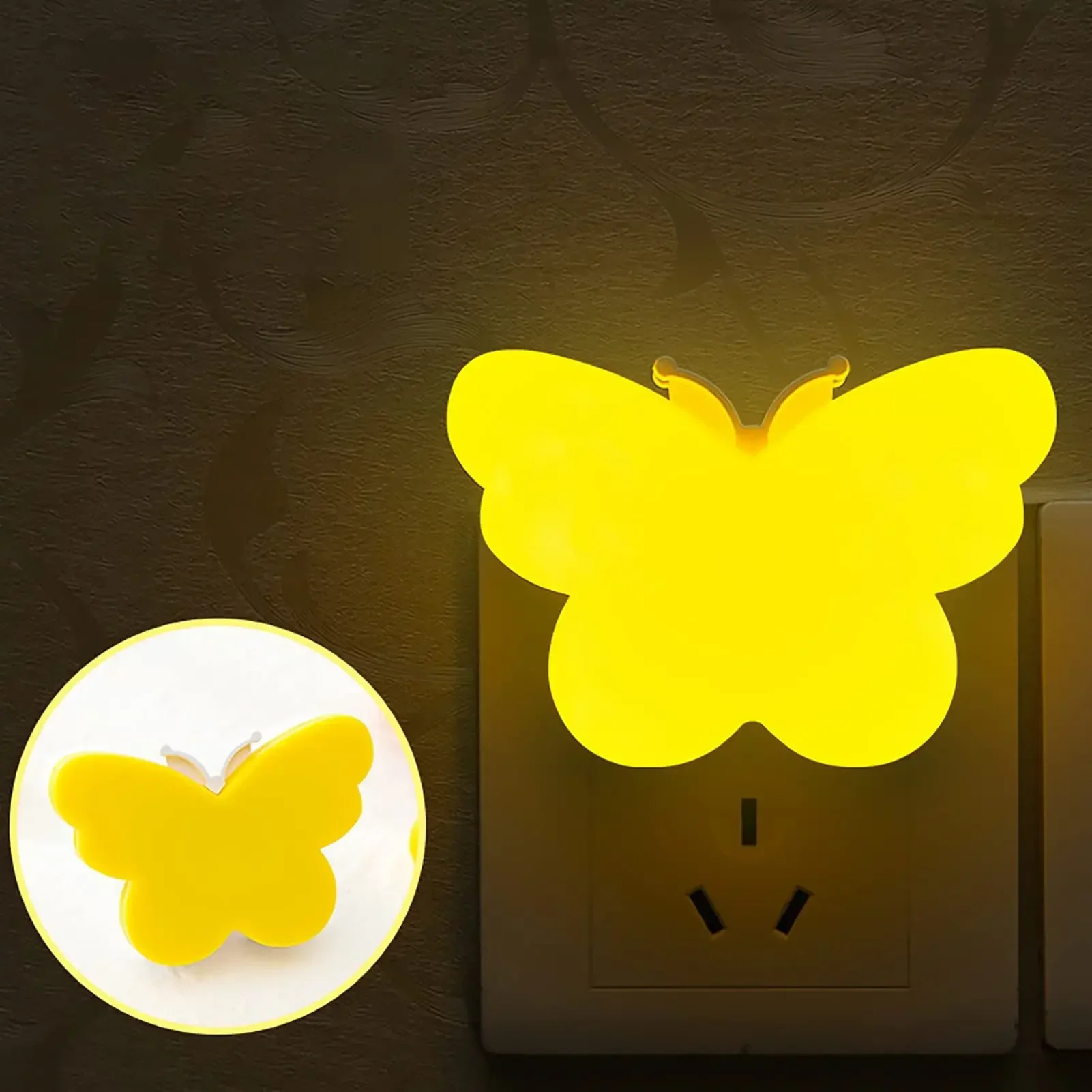 Schmetterling LED Nachtlicht US Plug-in Smart Sensor für Raumdekoration Schlafzimmer Küche Treppe Gang Beleuchtung Flur Nachtlicht