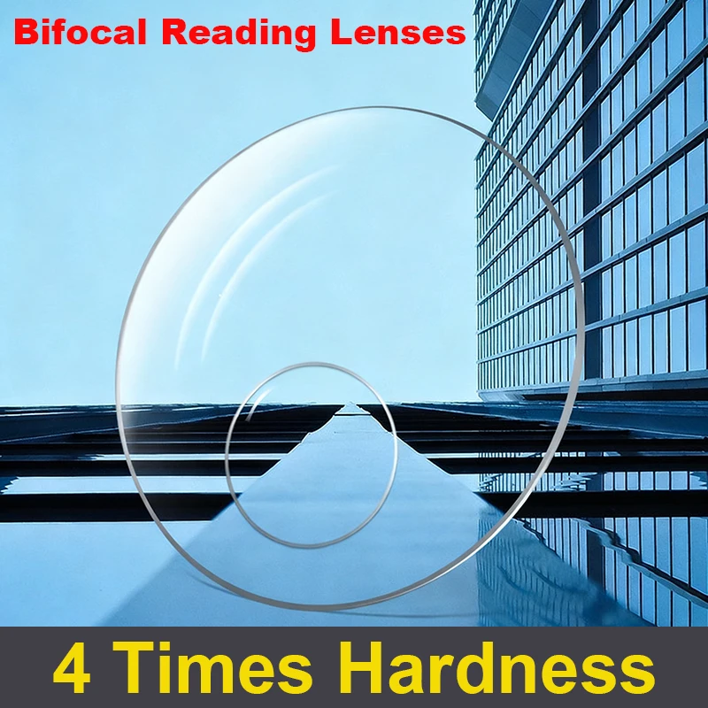 MR-8 Bifokale optische Leselinse 1,56 1,61 1,67 Fern- und Nahpresbyopie Korrektionslinsen Kratzfest Unsichtbarer Bifokal Image