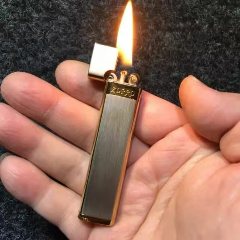 Zorro Ultradünne, kleine Kerosin-Kreativ-Schleifscheibe aus Metall, leichtes, tragbares Raucherzubehör für Männer Image