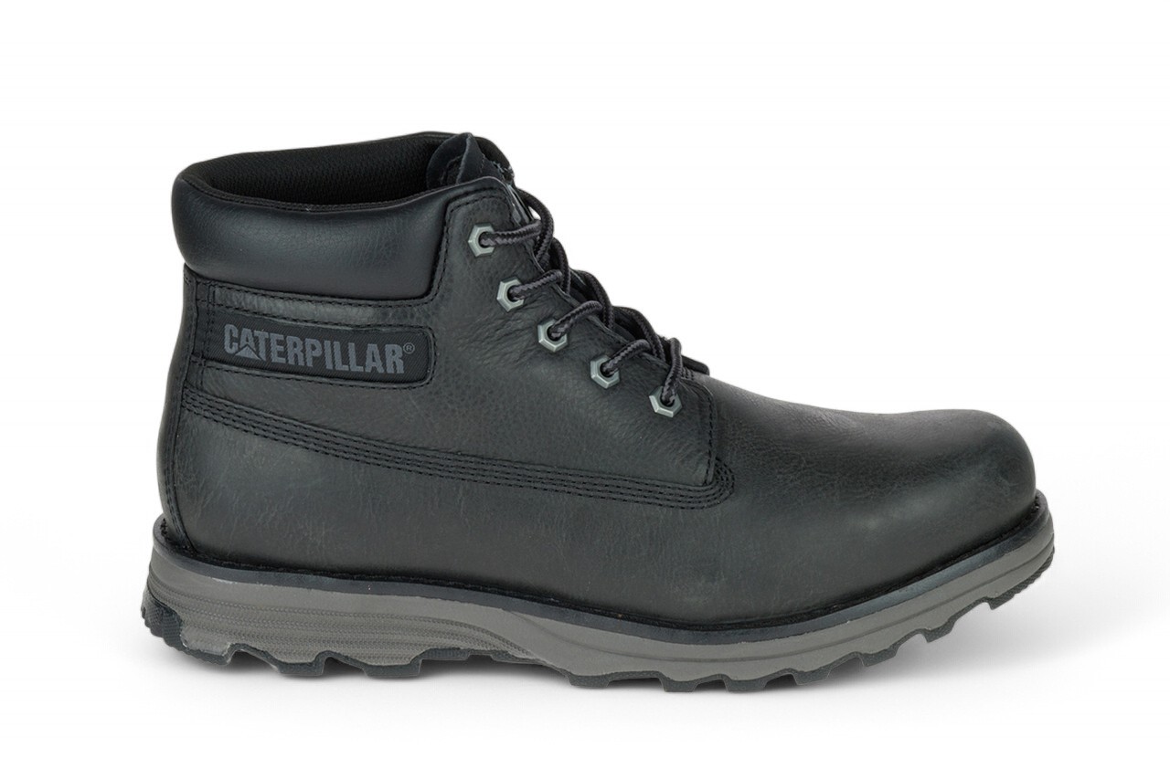 Caterpillar Herren Founder Ankle Boots aus schwarzem Leder für den Alltag