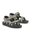 Sandale TIMBERLAND "PERKINS ROW BACKSTRAP SANDAL", Gr. 35, grau (light taupe), Synthetik, sportlich, Schuhe, mit Klettverschluß
