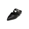 Sabot MARC O'POLO "aus edlem Rindleder", Damen, Gr. 39, schwarz, Obermaterial: 100% Leder (Rind), Schuhe