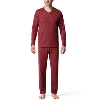 Walbusch Herren Wohlfühl Pyjama Easycare Rot Image