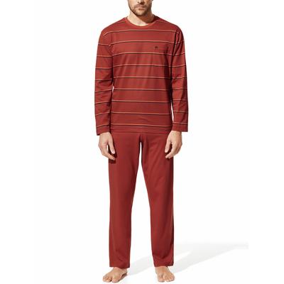 Walbusch Herren Streifen Pyjama Segeltörn Braun gestreift Image