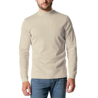 Walbusch Herren Langarm-Shirt Stehkragen Beige Image
