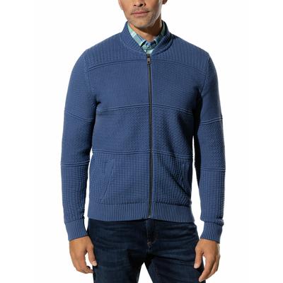 Walbusch Herren Zip-Jacke Strukturmix Blau Image