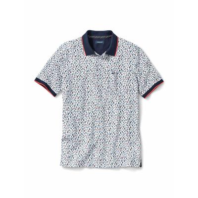 Walbusch Herren Pique-Polo Hitzefrei Weiss gemustert Image