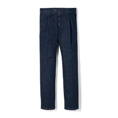 Walbusch Herren Bügelfrei Flex-Bundfaltenjeans Blau Image