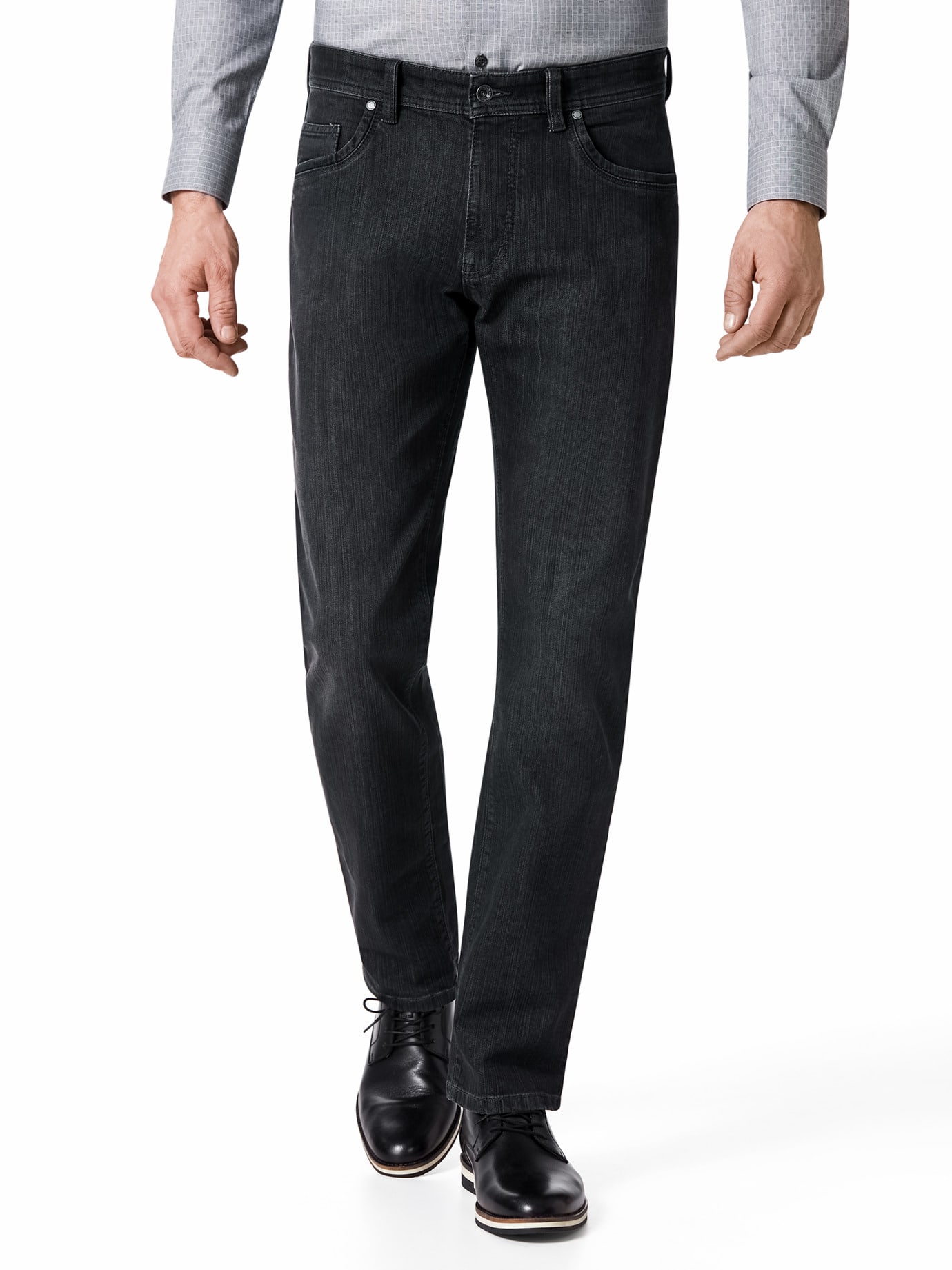 Walbusch Herren T400 Sport Jeans Modern Fit Schwarz